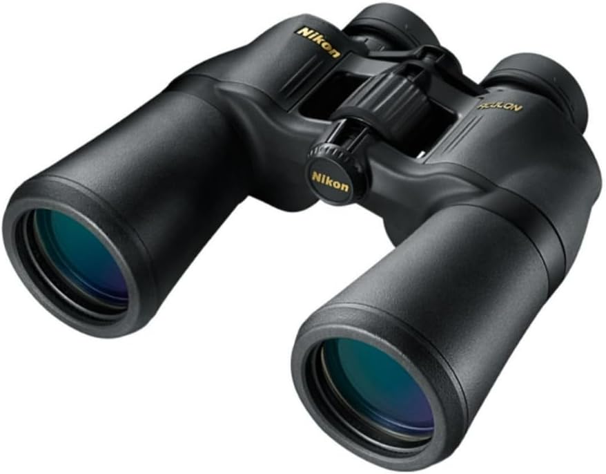 Nikon ACULON A211 10x50 Binocular | Multilayer coating, Porro prism Binocular with turn and slide eyecups, Tripod Adaptable | Official Nikon USA Model